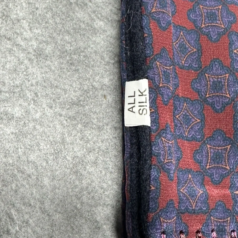 Worth & Worth Vintage Silk Cashmere Opera Scarf Made in England Mens‎